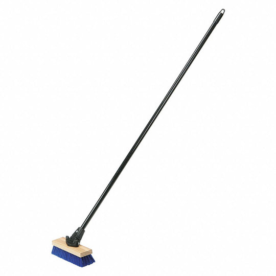 DECK BRUSH, ROUGH SURFACE, 10", WITH HANDLE