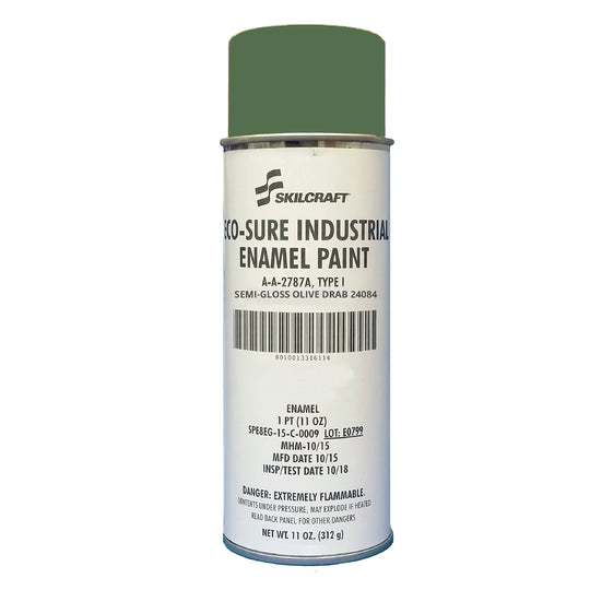 INDUSTIAL ENAMEL AEROSOL PAINT - SEMI-GLOSS OLIVE DRAB 24084