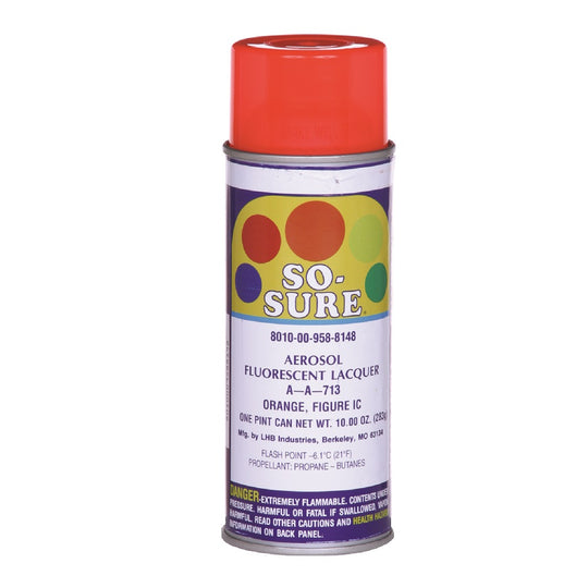 SO-SURE PAINT A-A-713 ORANGE FLUORESCENT 38093