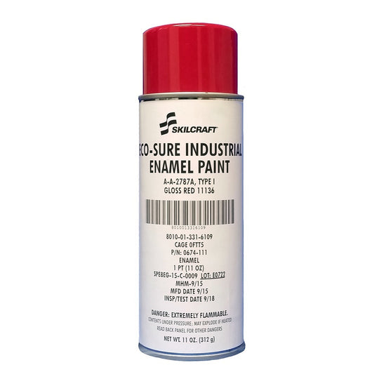 INDUSTRIAL ENAMEL AEROSOL PAINT - RED 11136