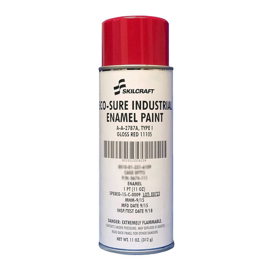 INDUSTRIAL ENAMEL AEROSOL PAINT - GLOSS RED 11105