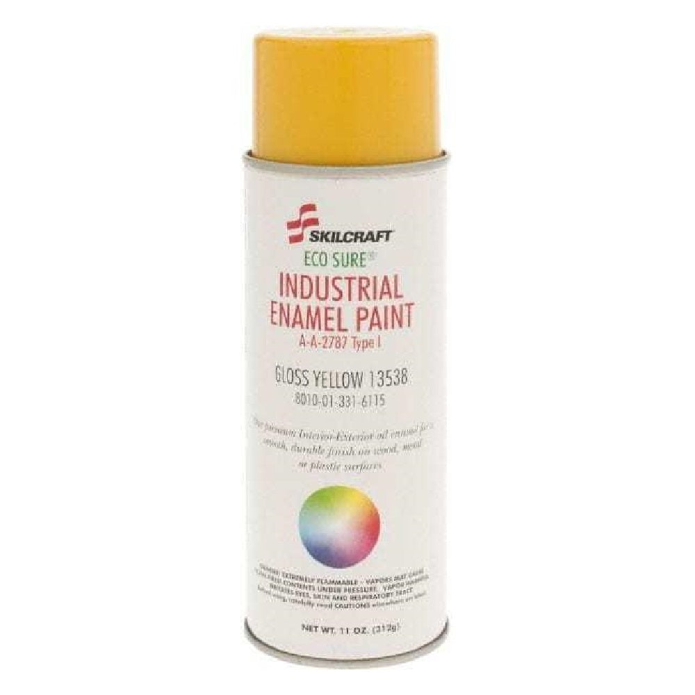 INDUSTRIAL ENAMEL AEROSOL PAINT - GLOSS YELLOW 13538