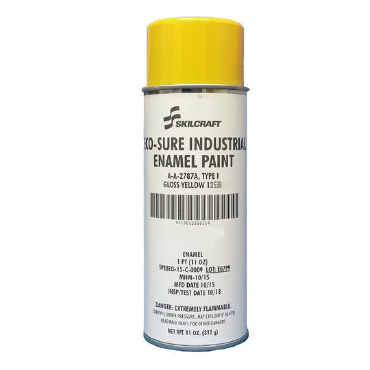 INDUSTRIAL ENAMEL AEROSOL PAINT - GLOSS YELLOW 13538