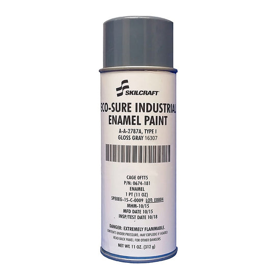 INDUSTRIAL ENAMEL AEROSOL PAINT - GLOSS GRAY 16307