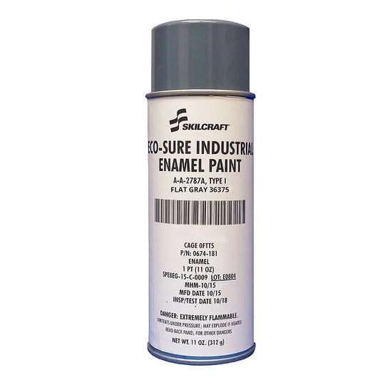 INDUSTRIAL ENAMEL AEROSOL PAINT - FLAT GRAY 36375