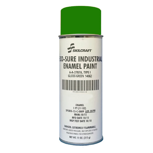 INDUSTRIAL ENAMEL AEROSOL PAINT - GLOSS GREEN, 14062