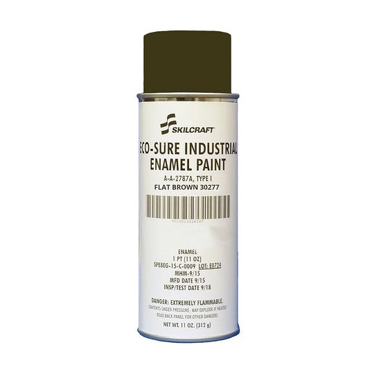 INDUSTRIAL ENAMEL AEROSOL PAINT, FLAT BROWN, 30277