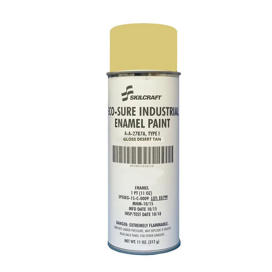 INDUSTRIAL ENAMEL AEROSOL PAINT, GLOSS DESERT TAN 12/BX