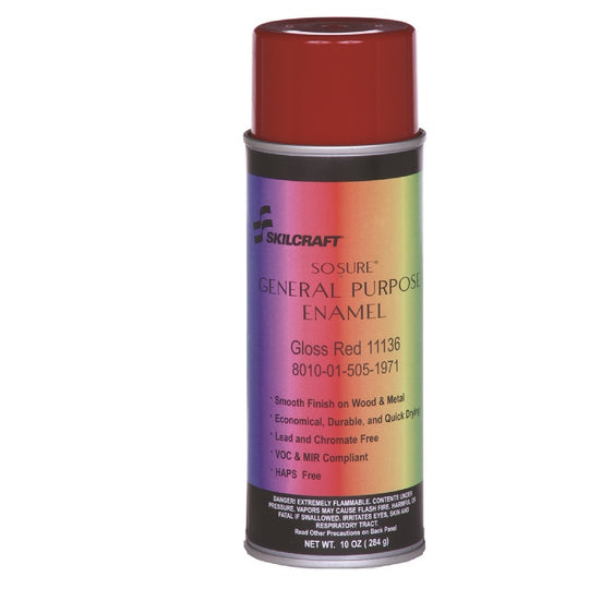 SO-SURE  GENERAL PURPOSE ENAMEL - GLOSS RED 11136