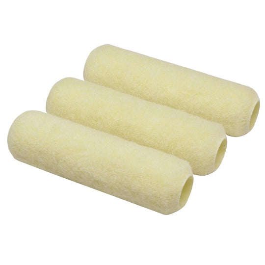 9" PAINT ROLLER COVER, 1/2" NAP KNIT FABRIC - YELLOW - 3/PACK