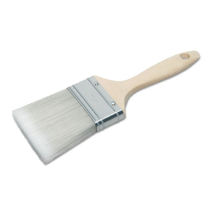 SYNTHETIC FILAMENT, 3" FLAT PAINT BRUSH - HARDWOOD HANDLE  6-BRUSHES/CASE