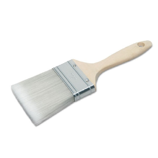 SYNTHETIC FILAMENT, 3" FLAT PAINT BRUSH - HARDWOOD HANDLE