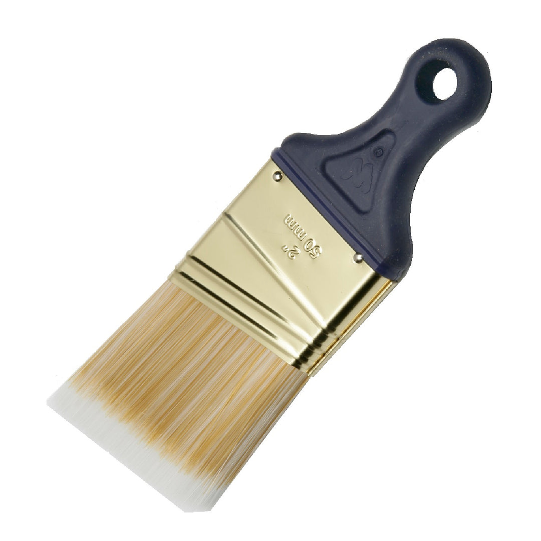 ERGONOMIC 2" WIDE ANGLE SASH BRUSH, SYNTHETIC FILAMENT, FLEXIBLE HANDLE, 6) BRUSHES/PACK