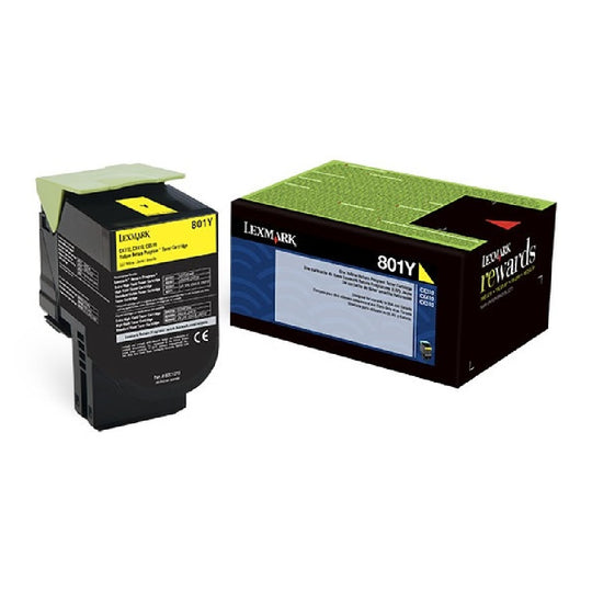 LEXMARK (801Y) YELLOW RETURN PROGRAM TONER CARTRIDGE