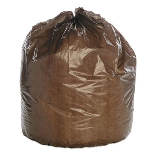 CAN LINER, EXTRA HEAVY DUTY BAG - DARK BROWN  125 BAGS/BX