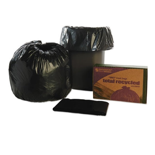 RECYCLED TRASH CAN LINERS, 33 x 40 - BLACK/BROWN 100/BOX