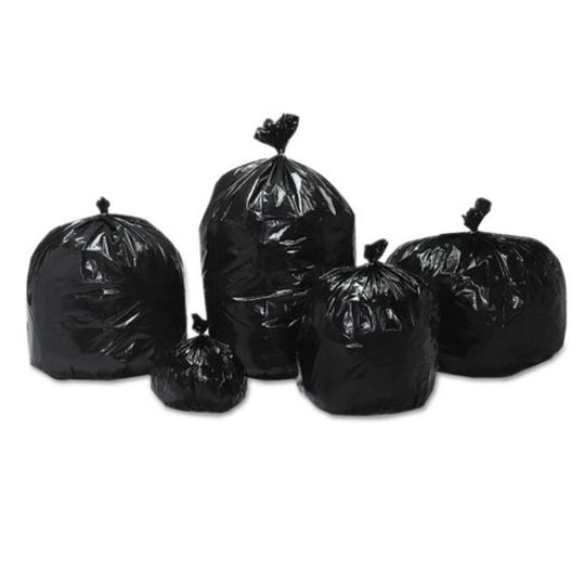 RECYCLED TRASH CAN LINERS, 50" - BROWN/BLACK  1/CS