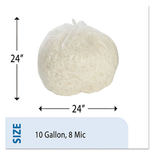 HIGH DENSITY CORELESS ROLL CAN LINER, NATURAL  BX