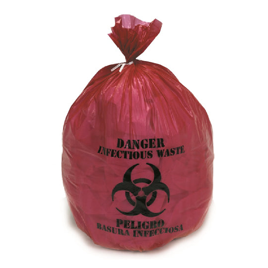 ISOLATION, INFECTIONS WASTE COLLECTION BAG. MEDIUM DUTY, RED  BX