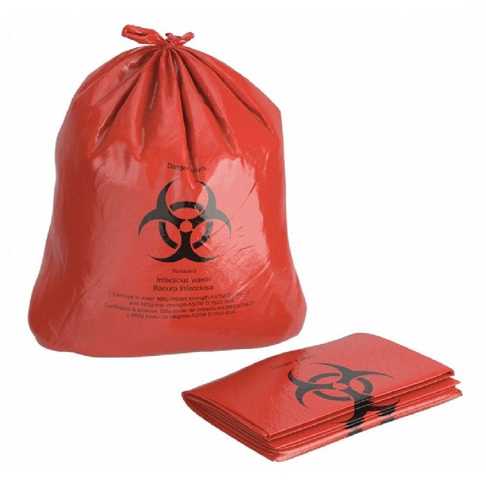 ISOLATION, INFECTIONS WASTE COLLECTION BAG. MEDIUM DUTY, RED  BX