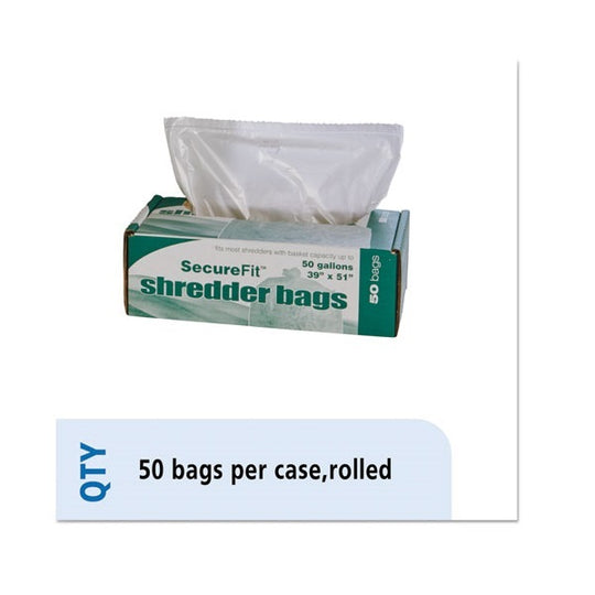 HEAVY DUTY SHREDDER BAGS, 50 GALLON CAPACITY, 50/BOX