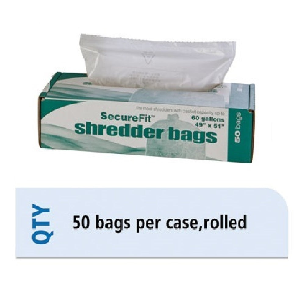 HEAVY DUTY SHREDDER BAGS, 60 GALLON CAPACITY - 50/BOX