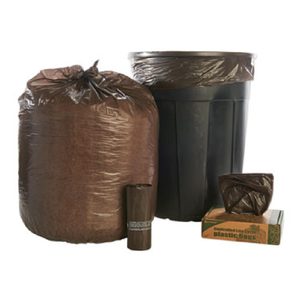 "CLC" CONTROLLED LIFE-CYCLE HEAVY DUTY  30" x 36" PLASTIC BAGS - BROWN