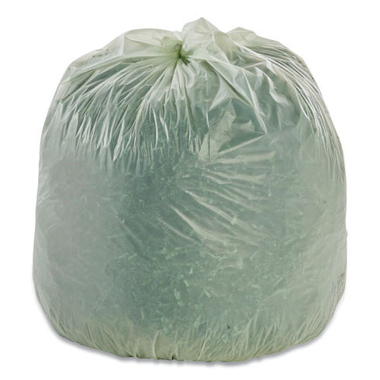 ASTM 6400 COMPOSTABLE BAGS, 30" x 39", 30 GALLON EXTRA HEAVY-DUTY, GREEN