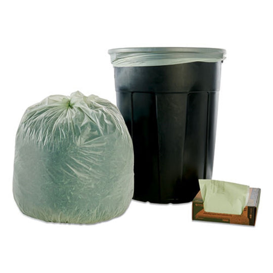 ASTM 6400 COMPOSTABLE BAGS, HEAVY DUTY - GREEN 40/BOX