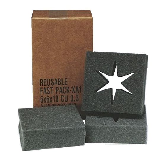 WEATHER RESISTANT VERTICAL STAR PACK SHIPPING BOX, BROWN - 6" x 6" x 10"