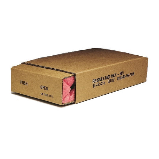 SLIDE PACK SHIPPING BOX, BROWN, 16" x 16" x 3-1/2"