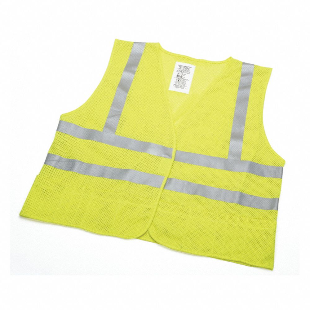 CLASS 2 ANSI 107-2010 FR COMPLIANT SAFETY VEST, LARGE