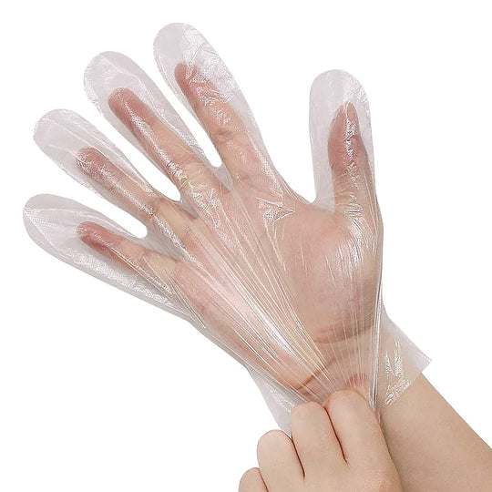 POWDER-FREE POLYETHYLENE FOOD SERVICE GLOVES - CLEAR, LARGE 200/BOX