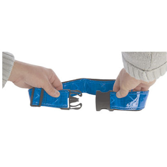 HIGH VISIBILITY SAFETY BELT, VINYL, BLUE