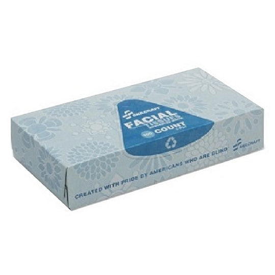 WHITE 2 PLY FACIAL TISSUE