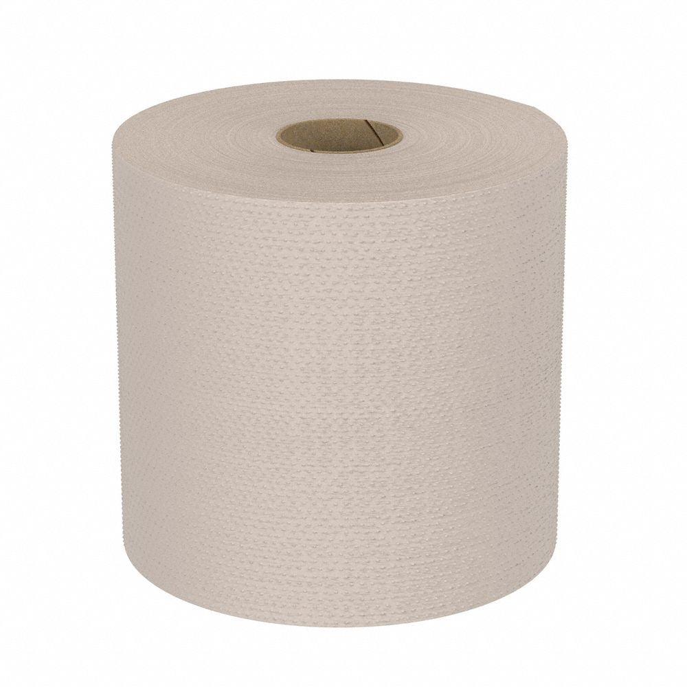 SINGLE PLY NON-PERFORATED HARD ROLL PAPER TOWEL, NATURAL, 1/CS