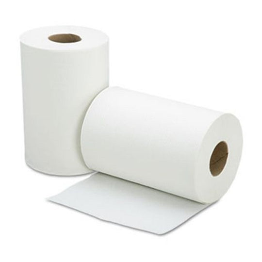 HARDWOUND ROLL PAPER TOWEL, WHITE - 12/BOX