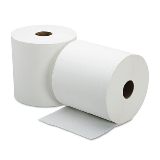 CONTINUOUS ROLL PAPER TOWEL, WHITE, 6 ROLLS/BOX