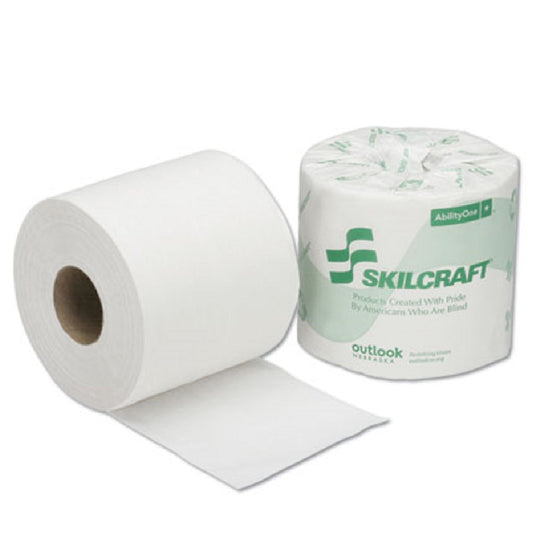 2-PLY TOILET TISSUE, PROCESSED CHLORINE FREE, WHITE