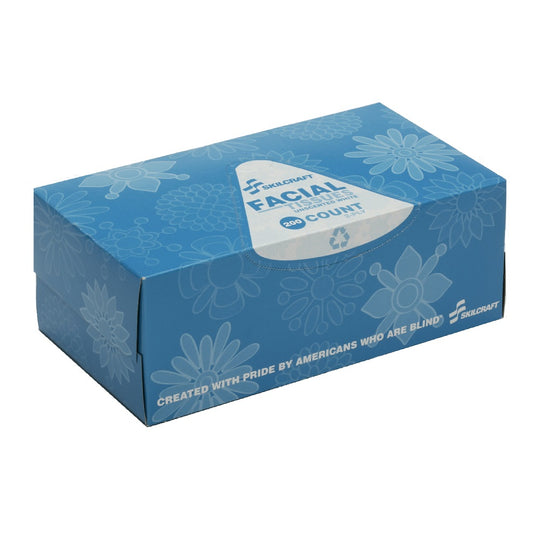 FACIAL TISSUE - 200 TISSUES PER DISPENSER BOX - WHITE