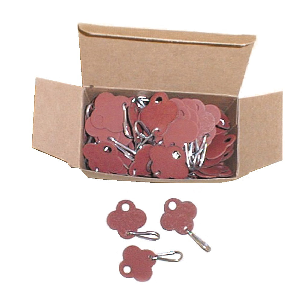 RED KEY TAG, 100/BOX