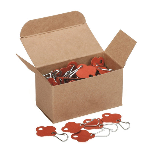 RED KEY TAG, 100/BOX