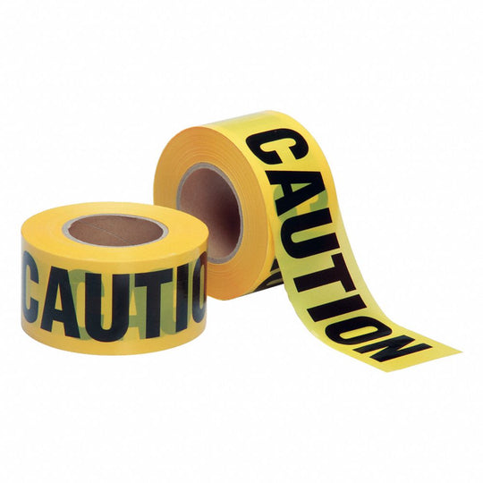 BARRICADE TAPE, 2 mL THICK, 3" W x 1,000 FT. ROLL