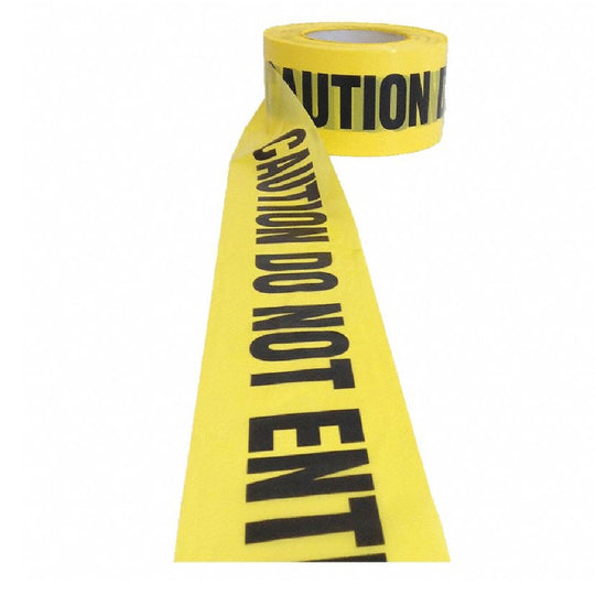 BARRICADE "CAUTION DO NOT ENTER" TAPE, PREMIUM GRADE 3 mL THICK, YELLOW