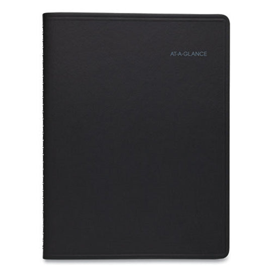 QUICKNOTES WEEKLY VERTICAL COLUMN FORMAT APPOINTMENT BOOK - BLACK COVER - 12 MONTH (JAN to DEC) 2022