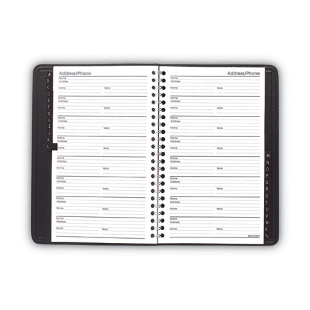 TELEPHONE/ADDRESS BOOK, SIMULATED LEATHER - BLACK