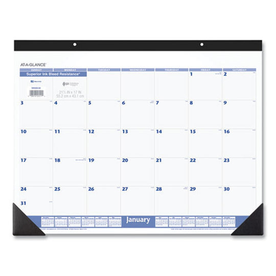 DESK PAD - 12 MONTH - BLACK CORNERS (JAN to DEC) 2022