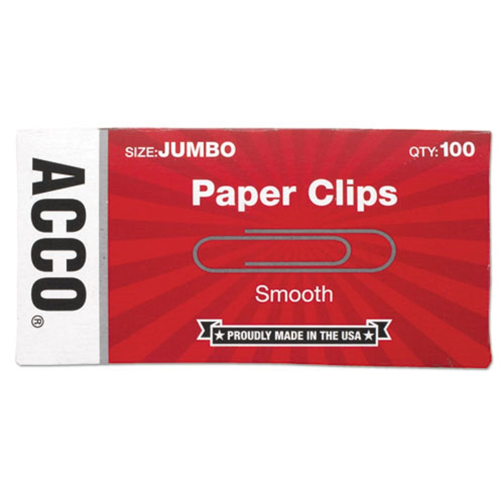 JUMBO PAPER CLIPS - SILVER - 1000/PACK