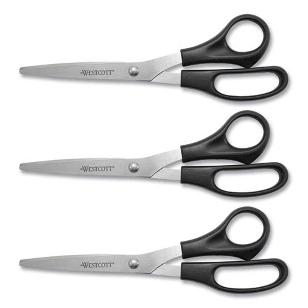 Westcott - Westcott All Purpose Value Stainless Steel Scissors, 8, Red  (40618)