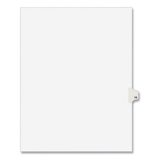 PREPRINTED LEGAL EXHIBIT SIDE TAB INDEX DIVIDERS - 10 TAB - WHITE